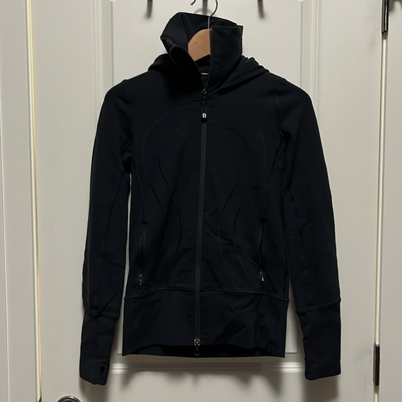 Lululemon Full Zip Jacket Black with hood - Picture 1 of 7